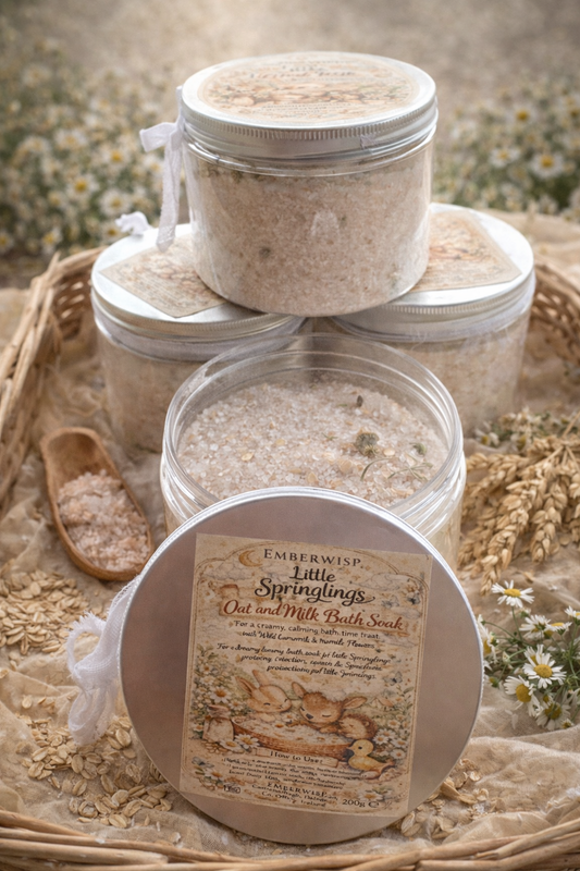 Emberwisp Little Springlings

Oat & Milk Bath Soak

A Soft Botanical Bath for Little Ones
